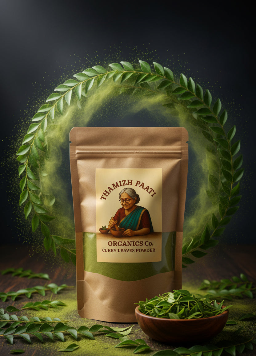 CURRY LEAVES POWDER (KARUVEPILLAI ) FOR DIGESTION & HAIR NOURISHER- கறிவேப்பிலை பொடி